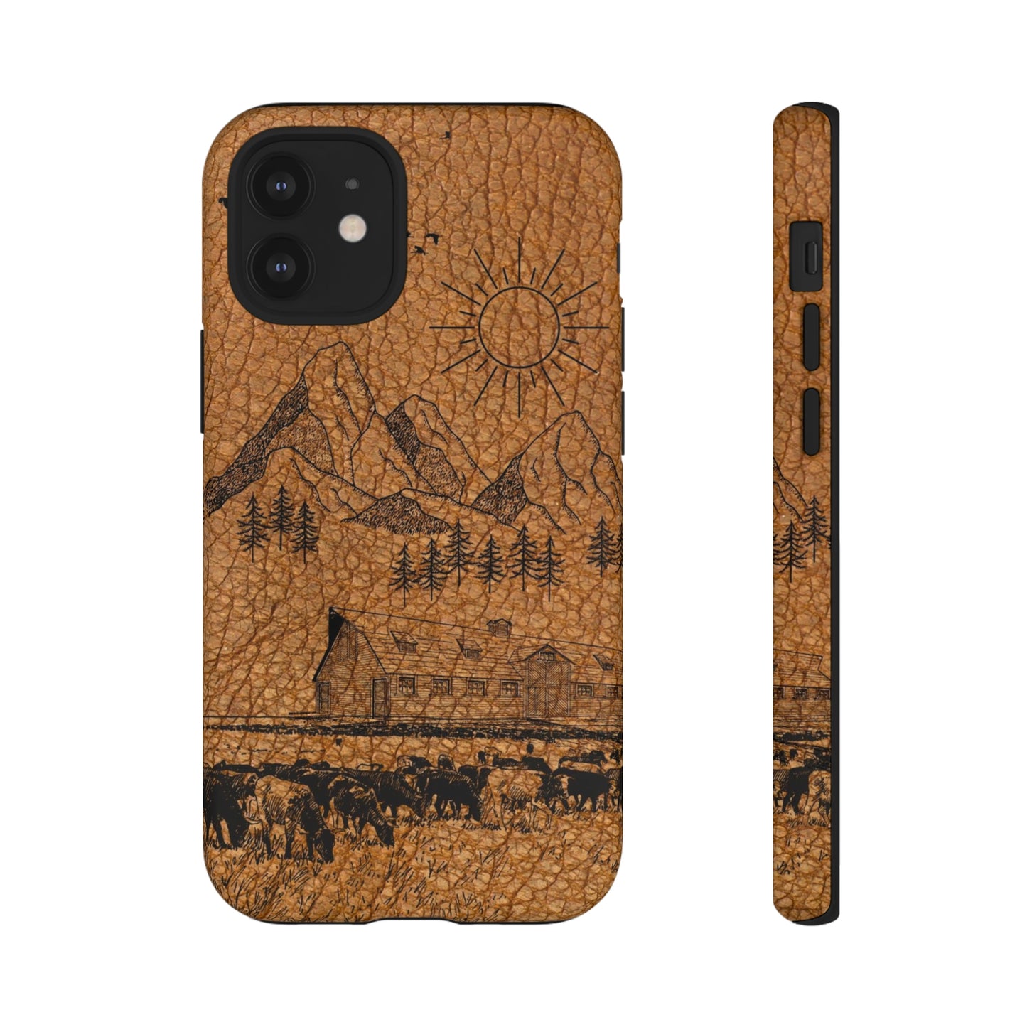 Light Leather Ranch Print Tough Case