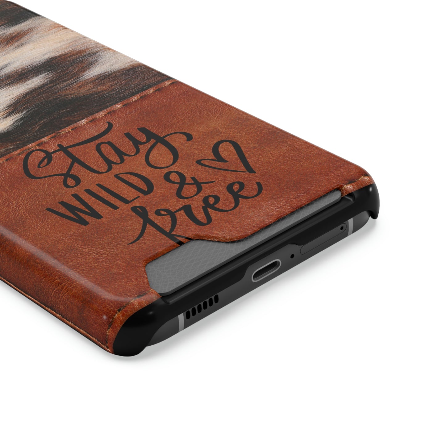 Wild & Free Phone Case With Card Holder