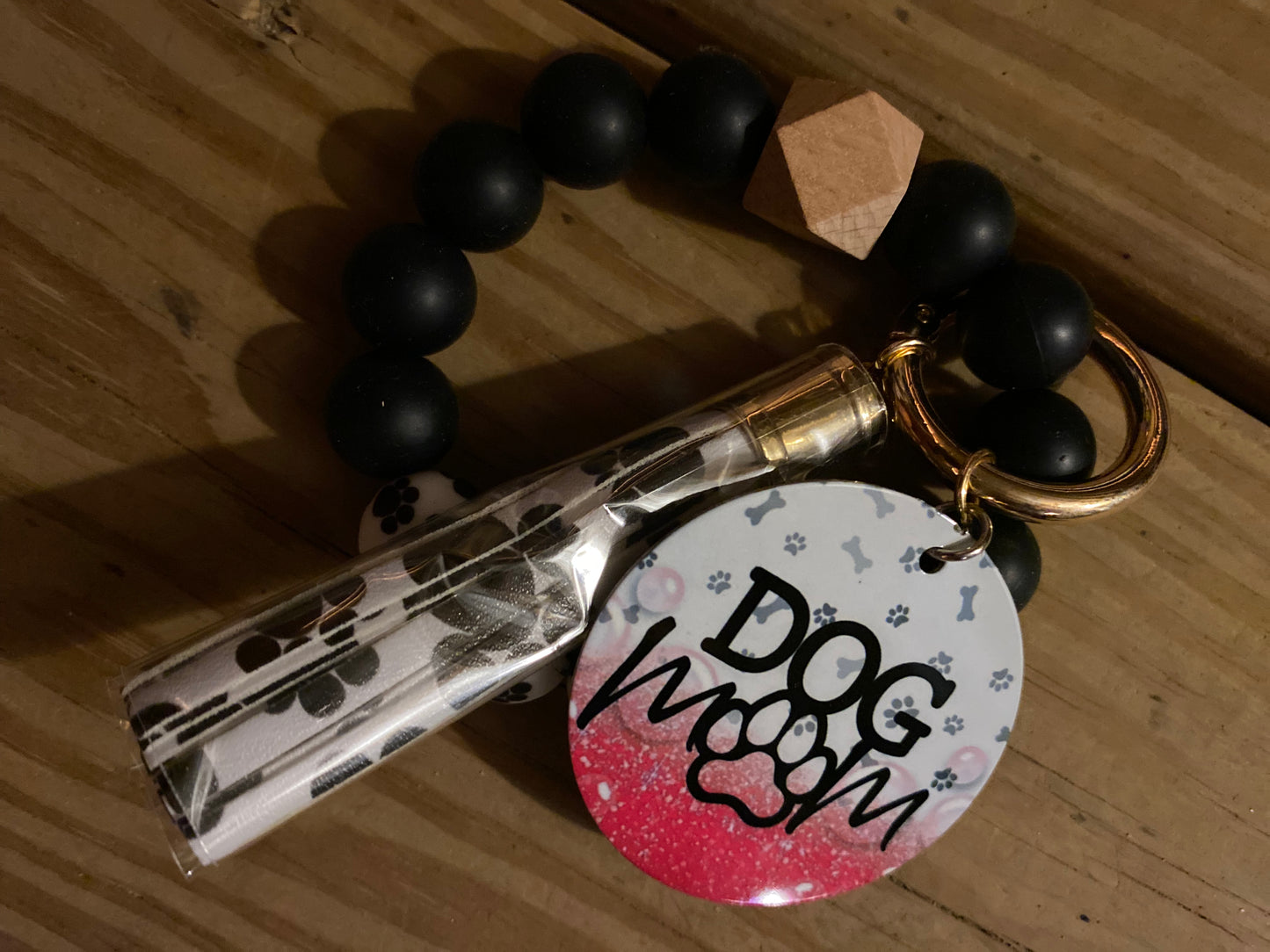 Dog Mom Bracelet Keychain