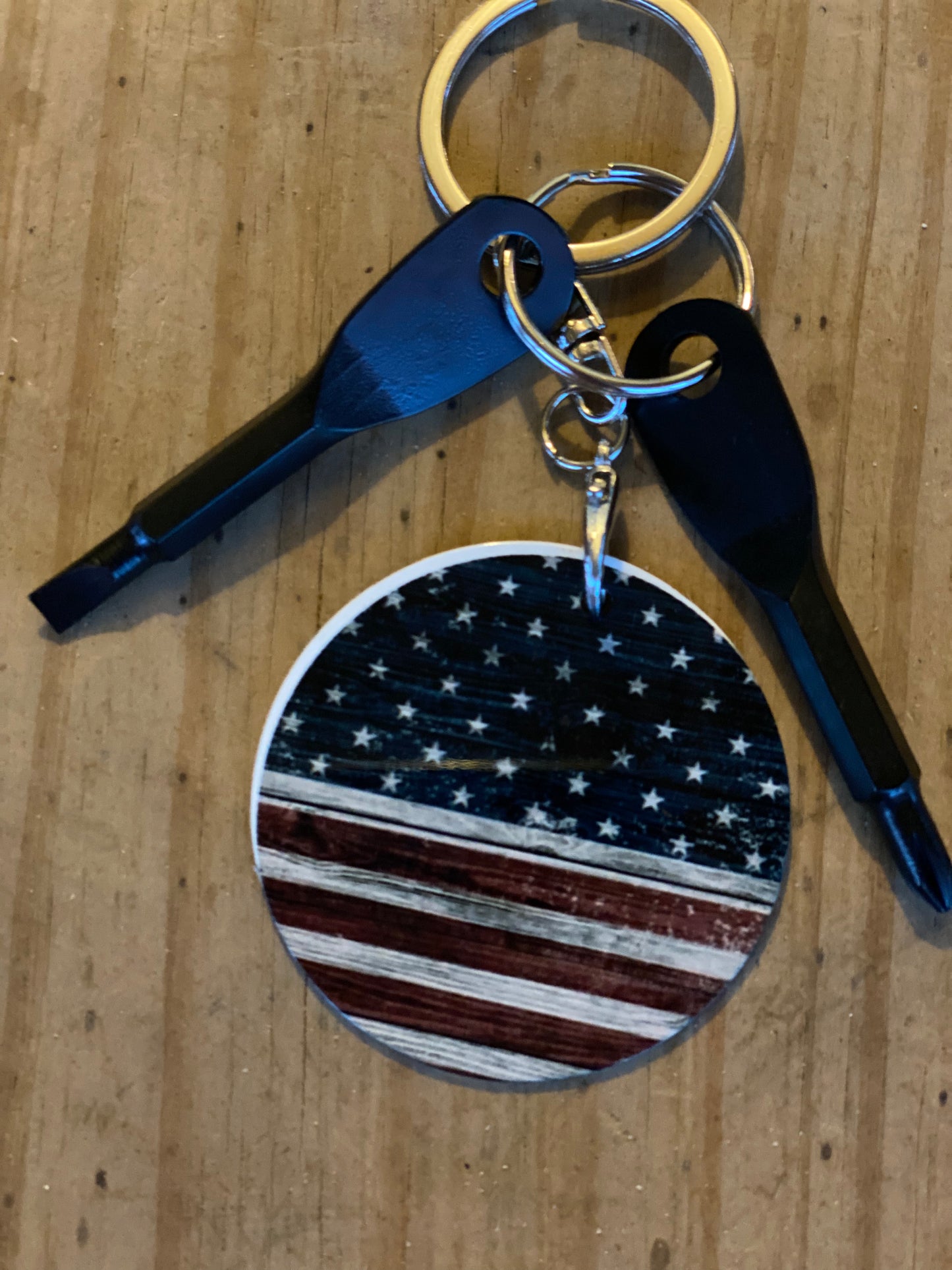 American Flag screwdriver Keychain