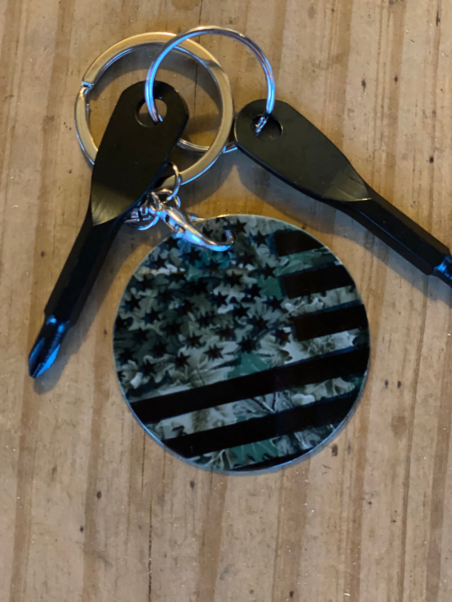 Camo Flag screwdriver Keychain