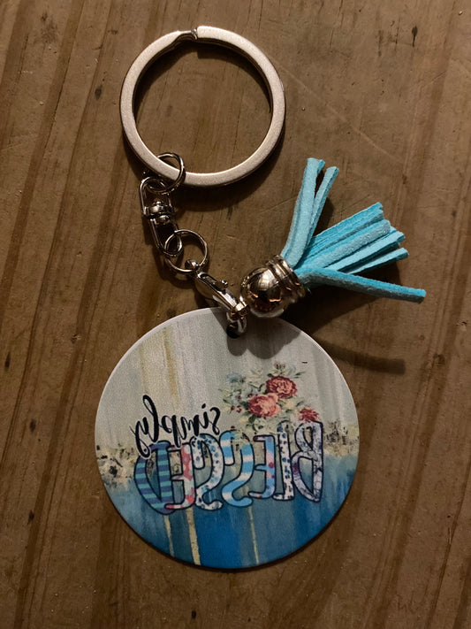 Simply Blessed Tassel keychain