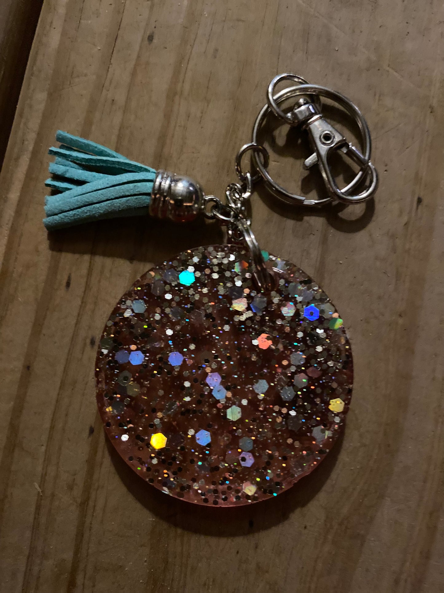 Pink Glitter Tassel keychain